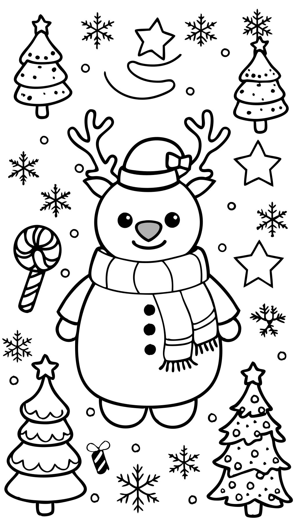 coloriage de Noël mignon